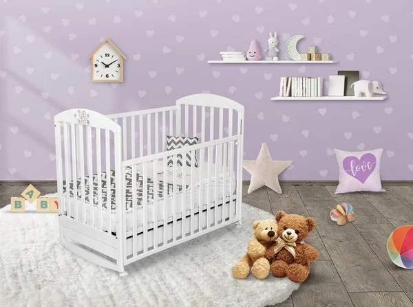 Krevetac za bebe "Kiki", bela – slika 2 od 2