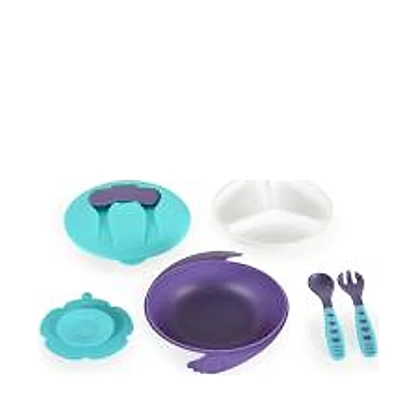 Činija za bebe sa kašikom i viljuskom Jelly plava u Tifany Shop Novi Sad