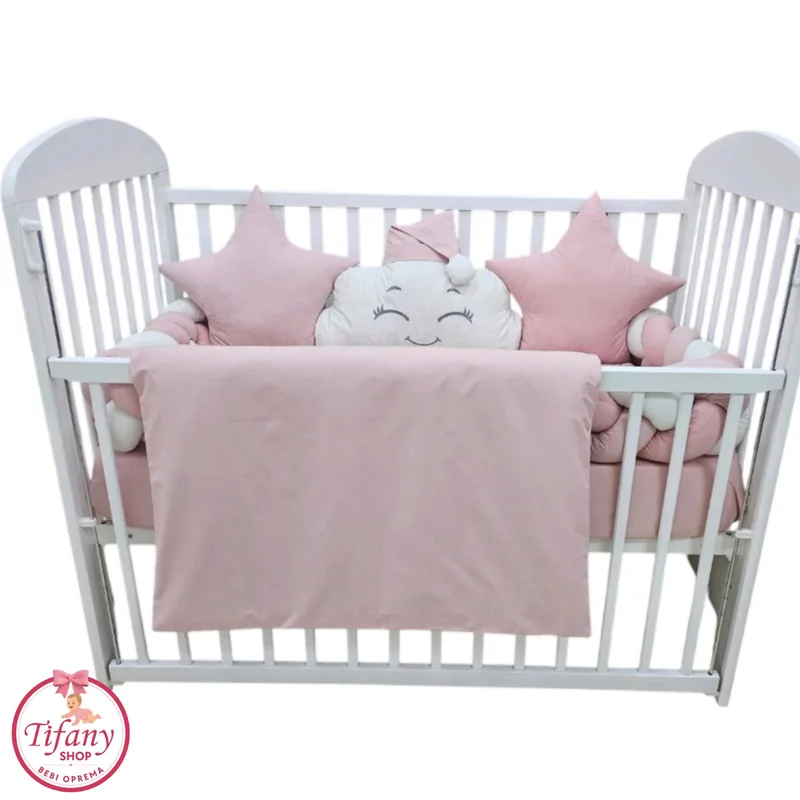 Posteljina "Pletenica", roze – Tifany Shop Novi Sad, slika 1 od 1