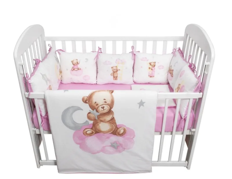 Posteljina sa jastucima "Tedi", roze – Tifany Shop Novi Sad, slika 1 od 1