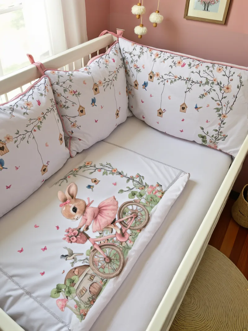 Posteljina za krevetac "Zeka", roze – Tifany Shop Novi Sad, slika 2 od 2