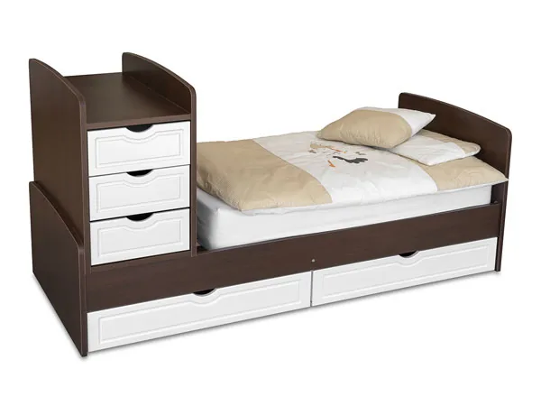 Krevetac za bebe "Bella", venge-belo – slika 3 od 3